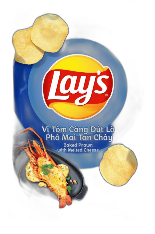 Snack Lay's vị Tôm Càng Đút Lò Phô Mai Tan Chảy