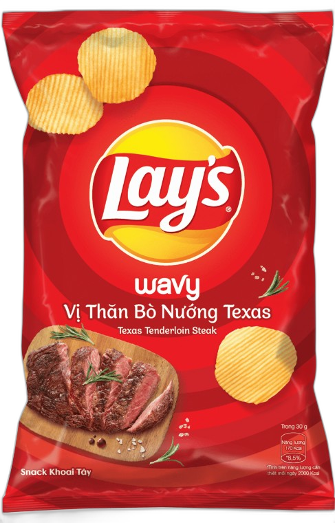 Snack Lay's vị Thăn Bò Nướng Texas